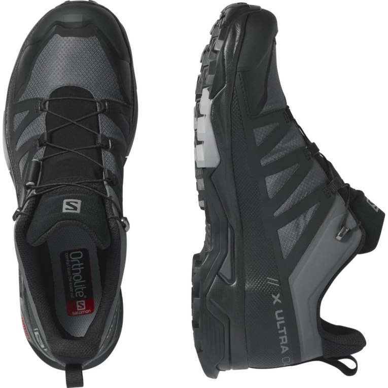 Black Salomon X Ultra 4 GTX Men's Hiking Shoes | IE HK7321